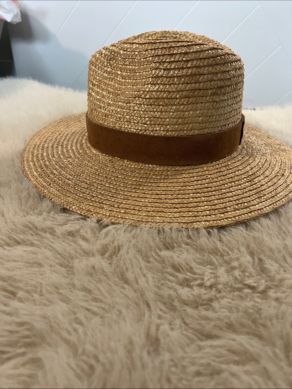 GIGI PIP Woven Straw Hat with Brown Band